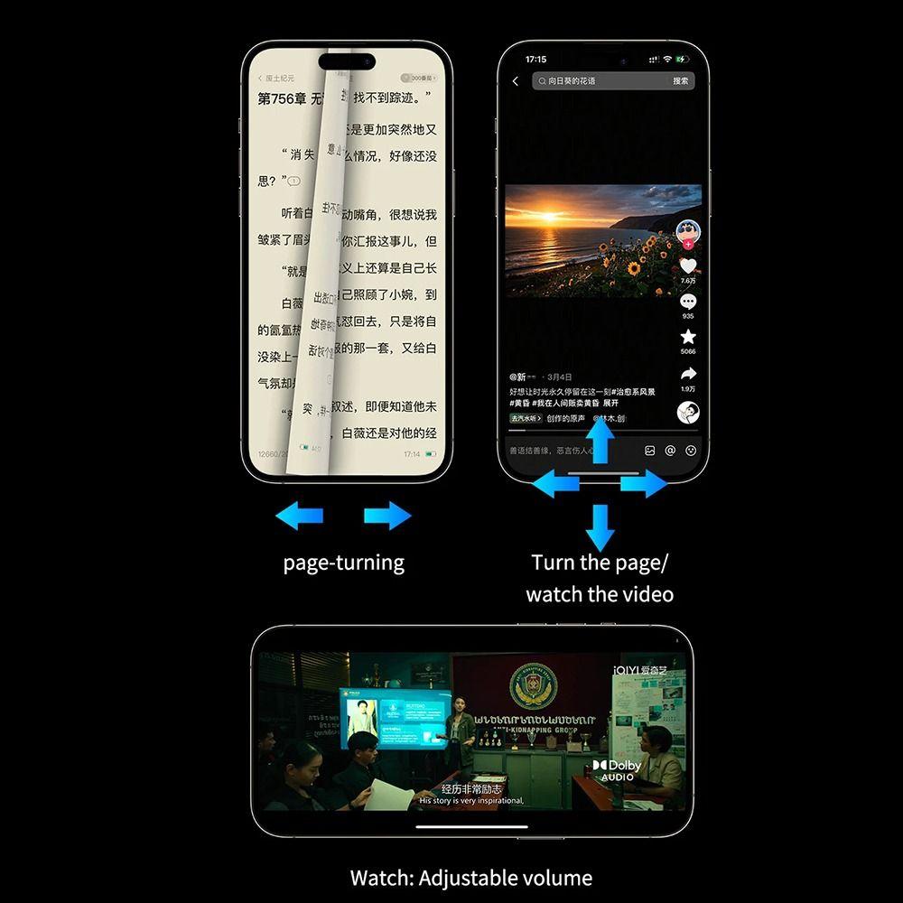 Multi-function Fingertip Ring Remote Click Like Selfie Remote NEW Page Turner  Presentation Tool