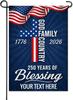 Blessings America Garden Ag 250, One Nation Under God, USA 250th Anniversary Patriotic Cross Design, Double-Sided with Sta AAS