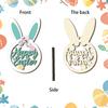 with Bows String Easter Tree Decor Flat Rabbit Hanging Ornaments  Home Party Decor
