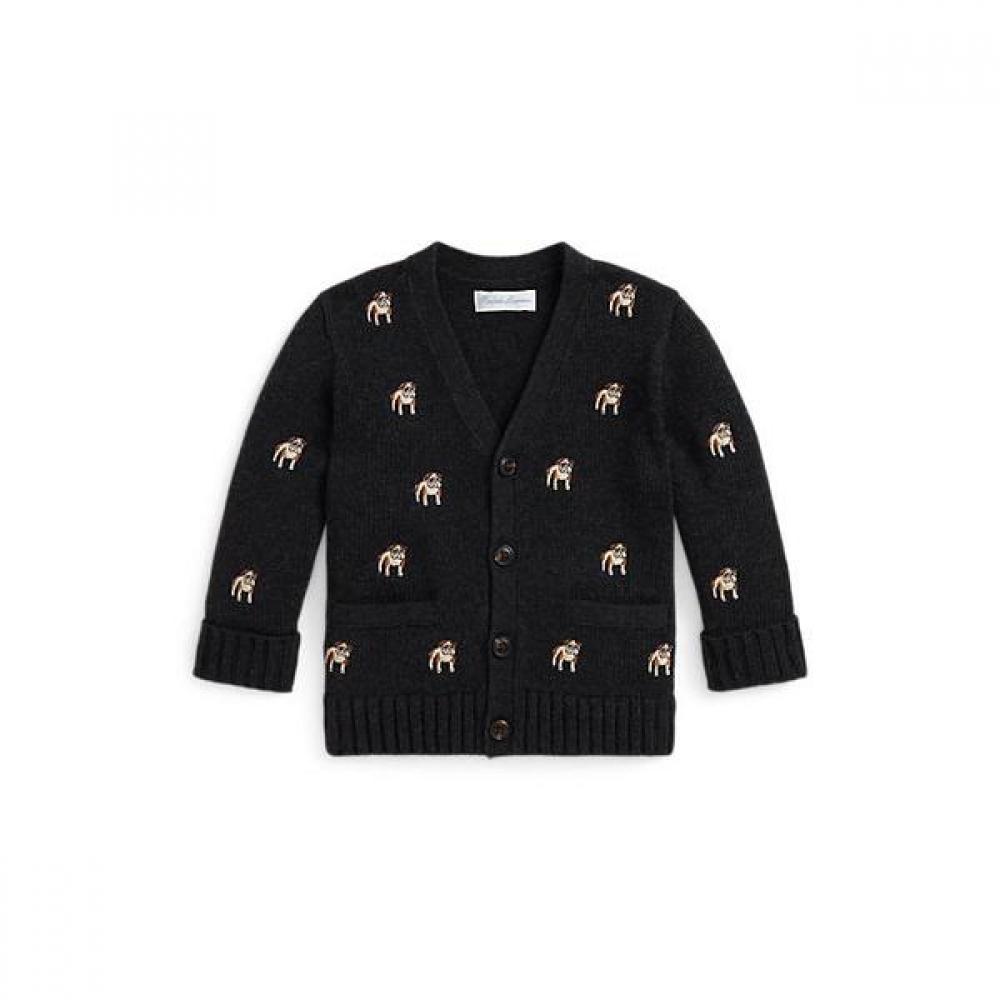 Ralph Lauren Baby Boy Dog Embroidered Cotton Cardigan Cwposwei6820274020 18M