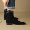 Fashion Ankle Boots for Women Moccasin Non Slip Plus Big Size British Style Booties Hot New In On Offer Goth Y2k Pu 39 Woman Short Shoes