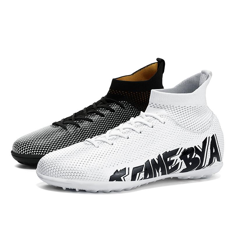 Football Shoes 31-48 Men's High-top Football Shoes Rubber Short Nail Youth Sneakers Football Training Shoe Art Makeup Lawn Children Football Boots