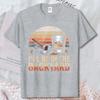 Ill Be In The Backyard Cigar Whiskey Retro Sunset Cotton Tee Dad Funny Outdoor Drinking Graphic Tees Casual Unisex Vintage Tshirt