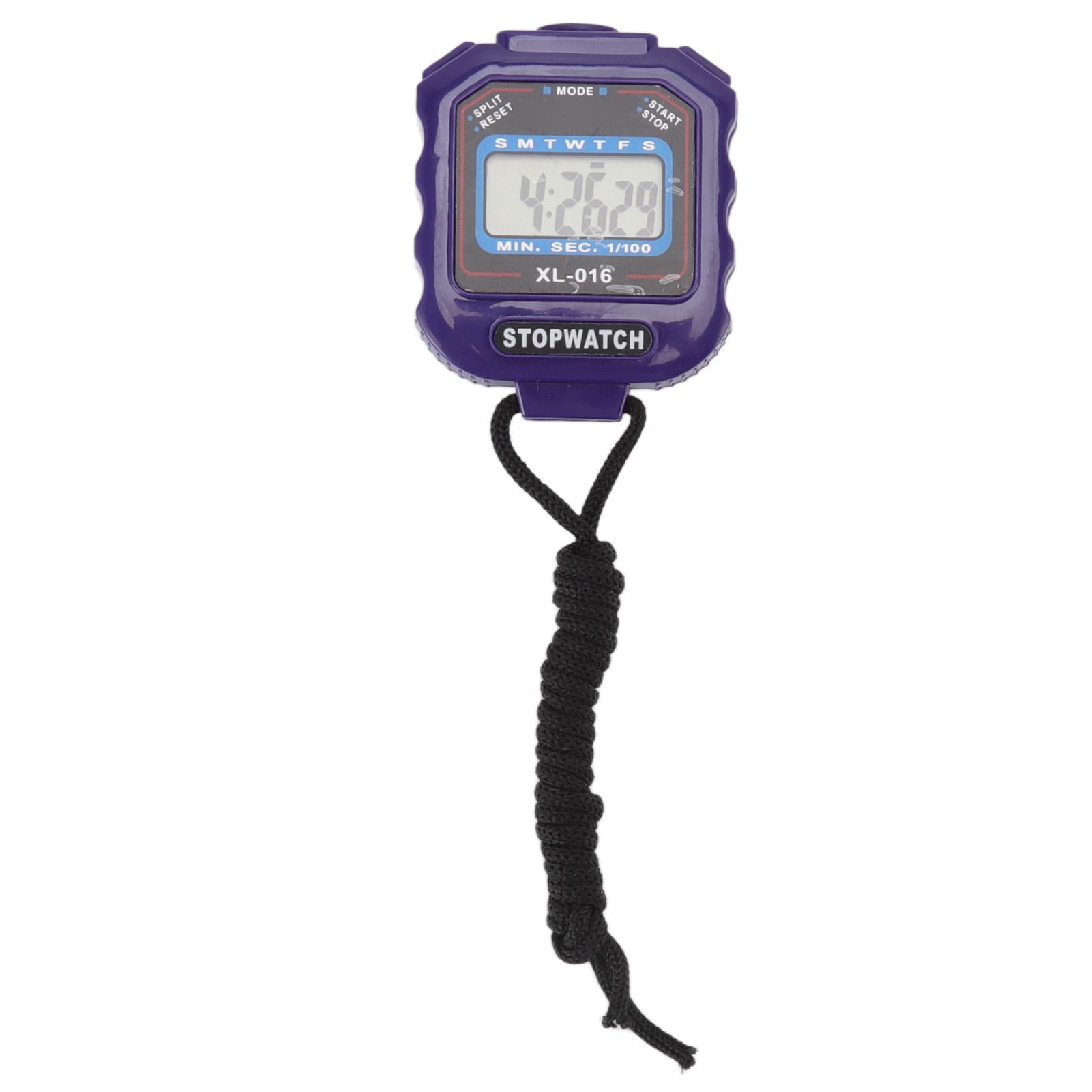 

Electronic Stopwatch Single Row 2 Display Sports Stopwatch Timer Athletic Contest Clock Stopwatch with 13 Button Battery XL 016