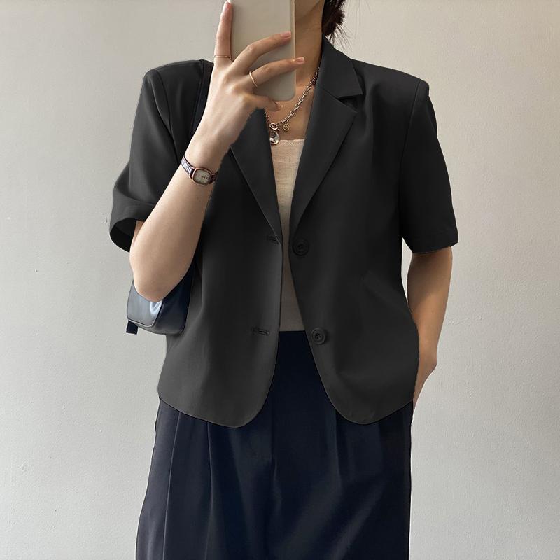 

ZANZEA Женская летняя повседневная блузка с лацканами и короткими рукавами свободного кроя