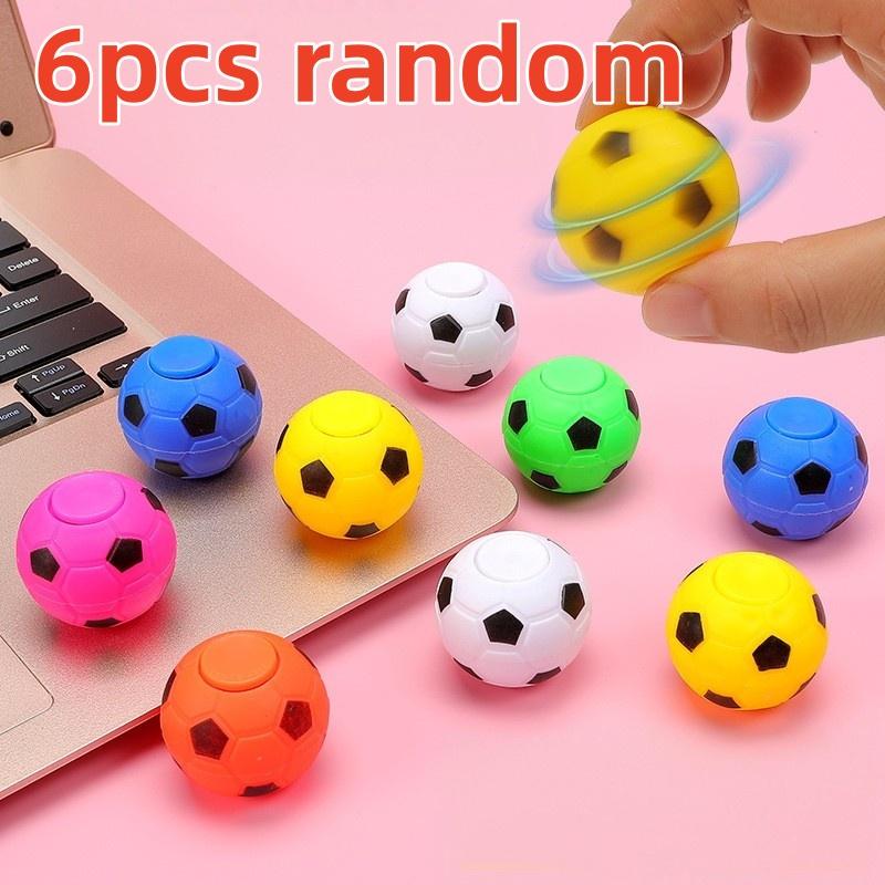 6/12Pcs Rotating Football Gyro Children'S Mini Fidget Spinner Football Toy Football Party Beloved Finger Pressure Ball Boy Toy