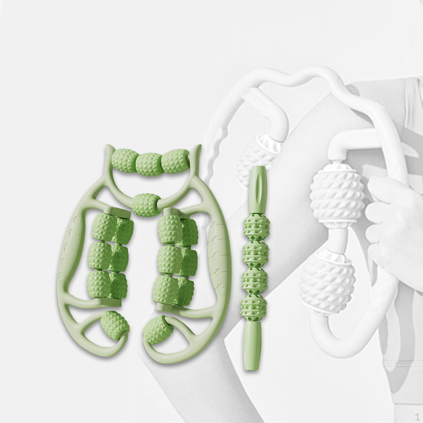 

2 Массажных ролика для расслабления фасций и мышц бедра. зелёный