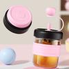 Non-slip Cup Sleeve Glass Water Bottle 500ml Straw Cup Portable Ice Coffee Cup  Office