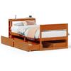 VidaXL Cadre de lit sans matelas cire marron 75x190 cm bois pin massif, meuble de chambre à coucher, sommier, lit en bois, 3306407