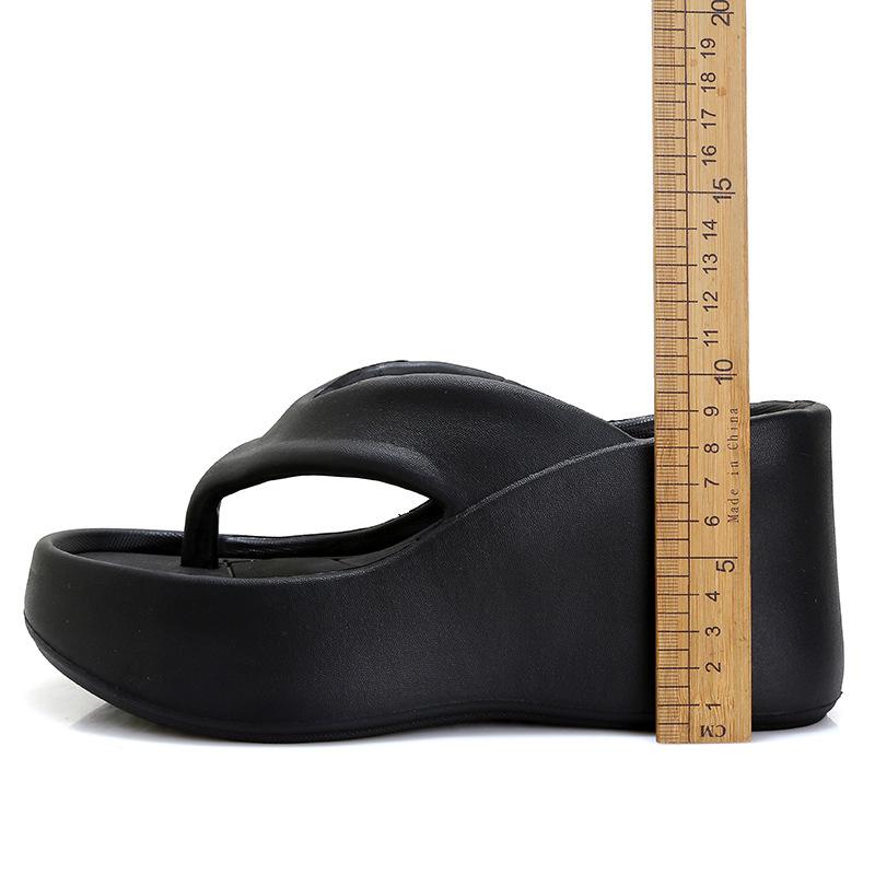 Super Thick Bottom Heightening Women's Summer Corner Dragging Thick Bottom Slippers Flip-flops Can Be Worn Outside