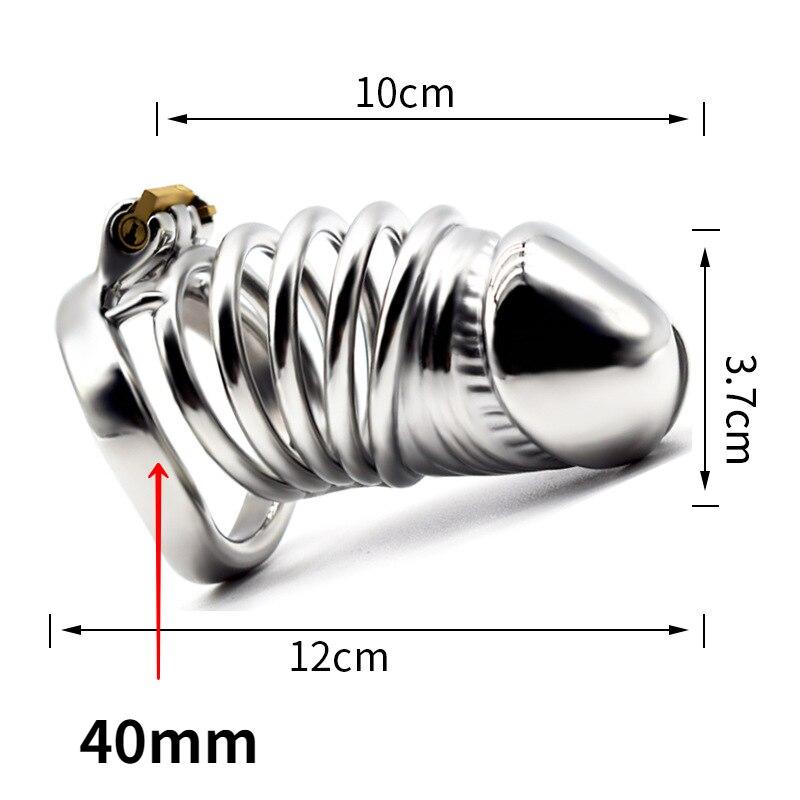 BDSM Adult Sex Toys Penis Cage Dick Ring Chastity Fetish   Slave Penis Extender Stainless Steel CB Lock Leten Scrotum