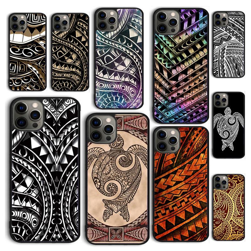Autumu Maori Tribal Samoan Polynesian Phone Case Cover for iPhone 17 Air 16 16e 15 12 11 13 14 Pro Max Plus Coque