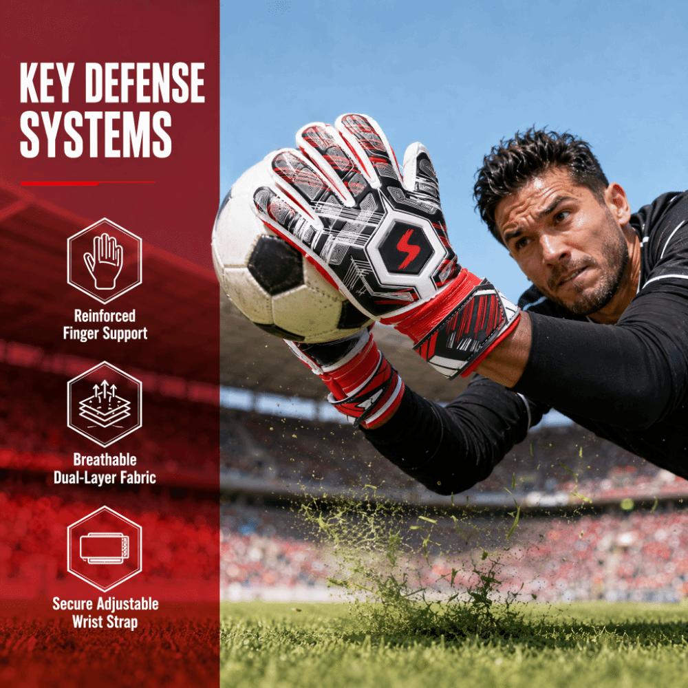 2pcs Latex Material Latex Goalkeeper Gloves Collision Resistance Finger Guard Gloves  Soccer Match
