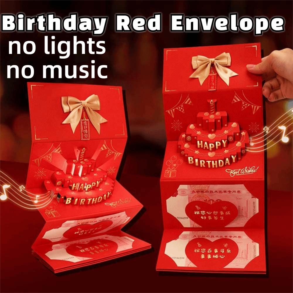 Best Wishes Red Envelope Card 6/8/10 Slots Lucky Money Envelope Creative Money Bag  New Year Gifts