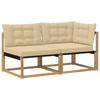 Modular Outdoor Sofa Units with Cushions White 162.5 X 83 X 73 Cm