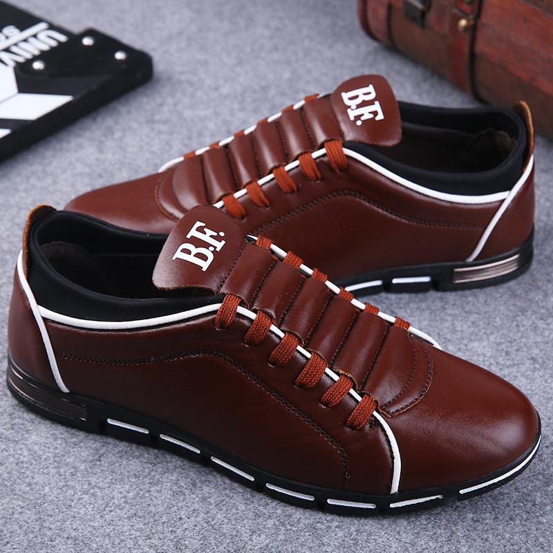 

New men s fashion leather shoes versatile British sports style casual autumn and winter large size men s shoes long-term supply 48