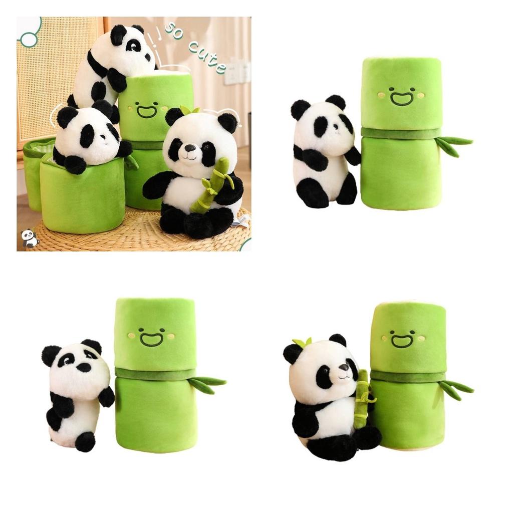 Authentic Panda Plush Toy With Bamboo Perfect Souvenir From China!