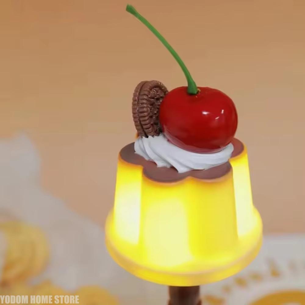 Premium Cute Pudding Night Light Creative LED Table Lamp with Eye-Caring Design for Bedroom & Home Decor