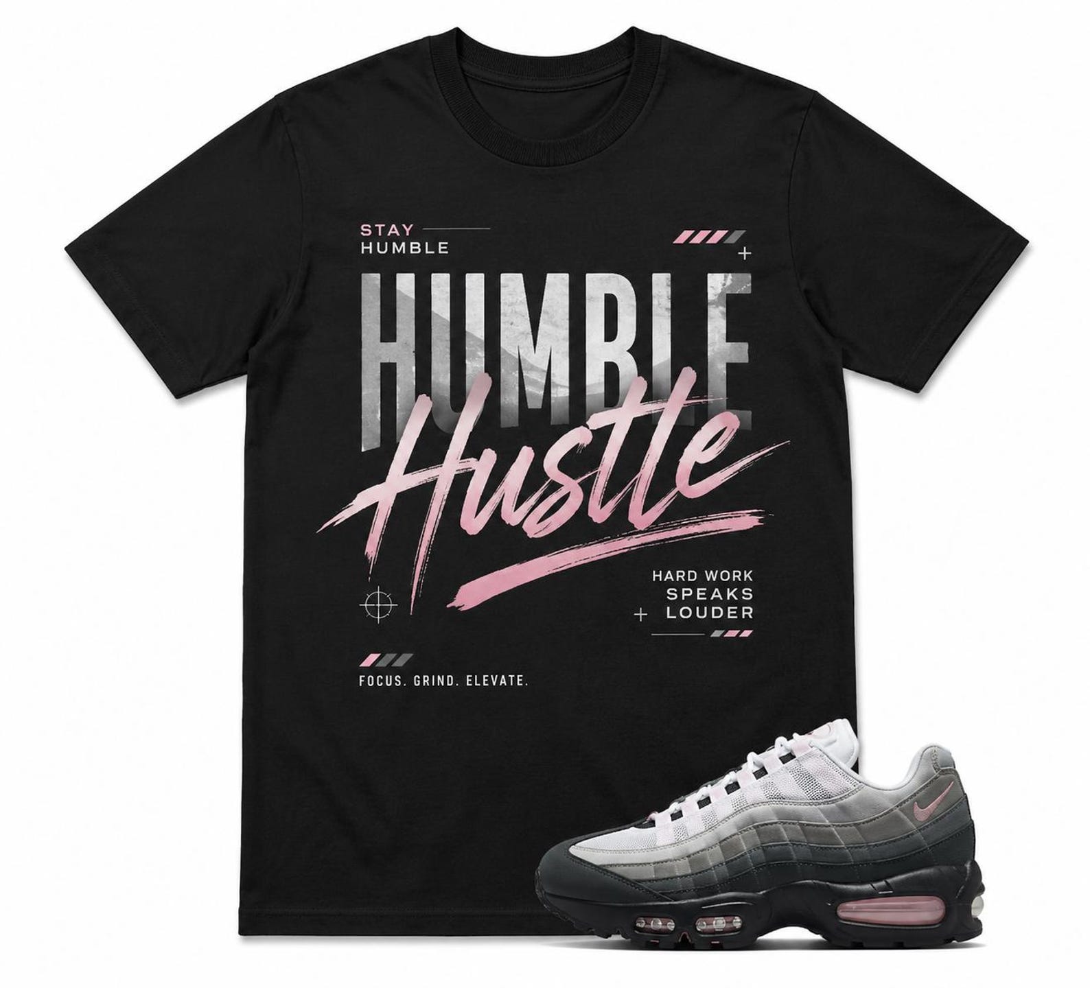 Stay Humble Hustle Graphic Tee – Motivational Urban Streetwear Shirt 3XL