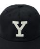 YALE Y Logo Leather Strap Cap_Black