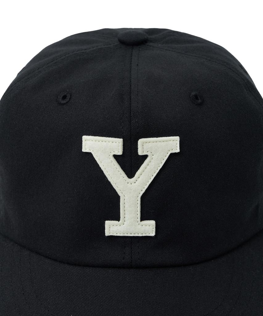 YALE Y Logo Leather Strap Cap_Black