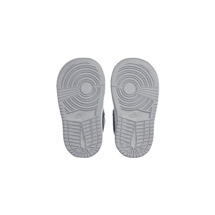 Jordan 1 Mid TD Toddler Grey Black White Sneakers 640735-078