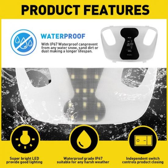 LED Interior Roof Dome Light & Cover For 1999-2007 Ford F-250 F-350 F-450 F-550