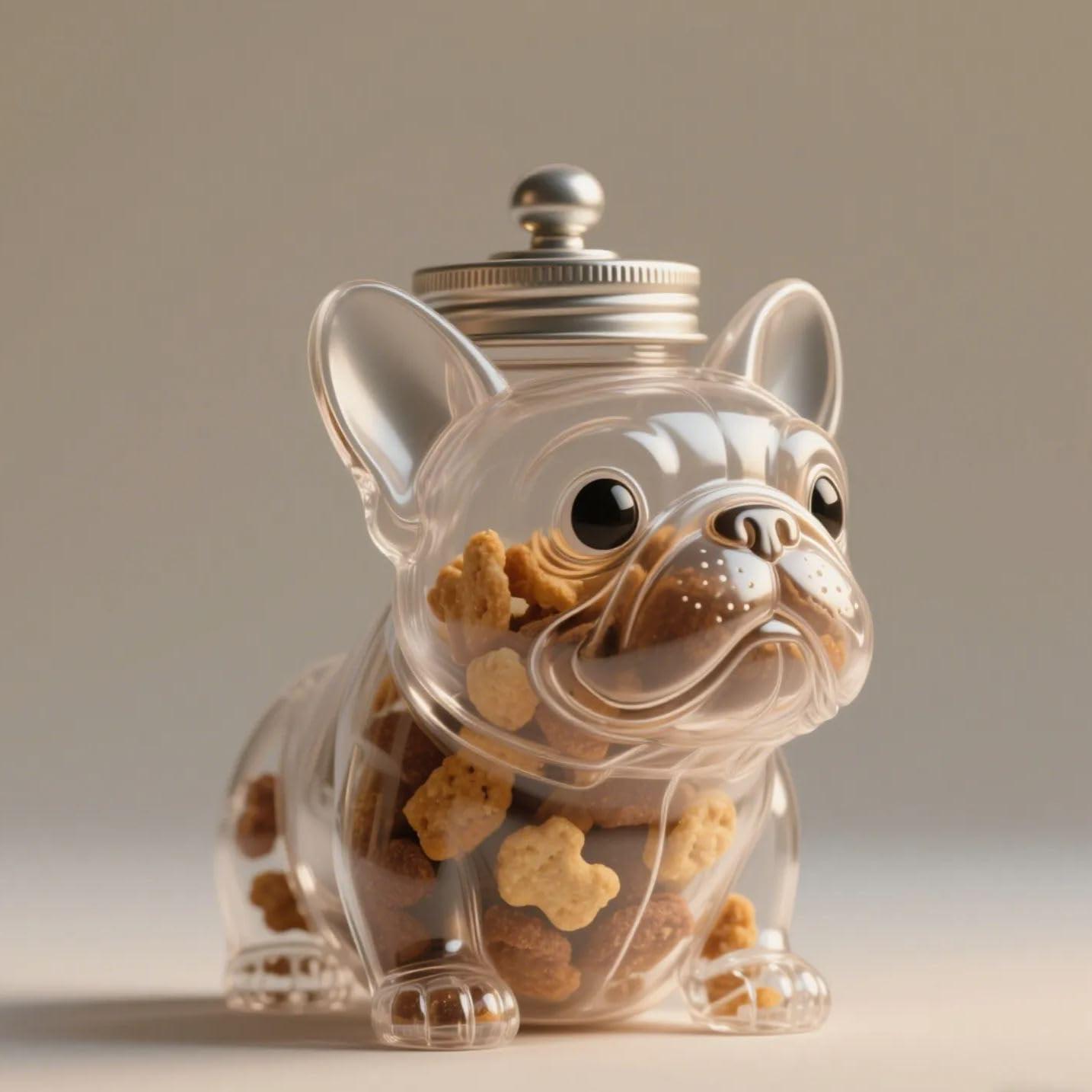 New French Bulldog Snack Jar Pet Storage Snack Jar Outdoor Training Jar