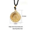 Ancient Gold Sand Eight-Treasure Compass Blessing Necklace - Chinese Retro Copper Alloy Jewelry