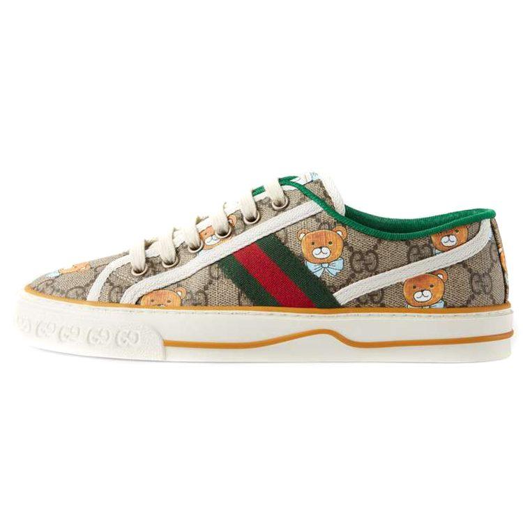 Kai x GUCCI Tennis 1977 alla Moda Basse Eleganti Scarpe da Skateboard Donna Marrone 660017 2YF10 8960