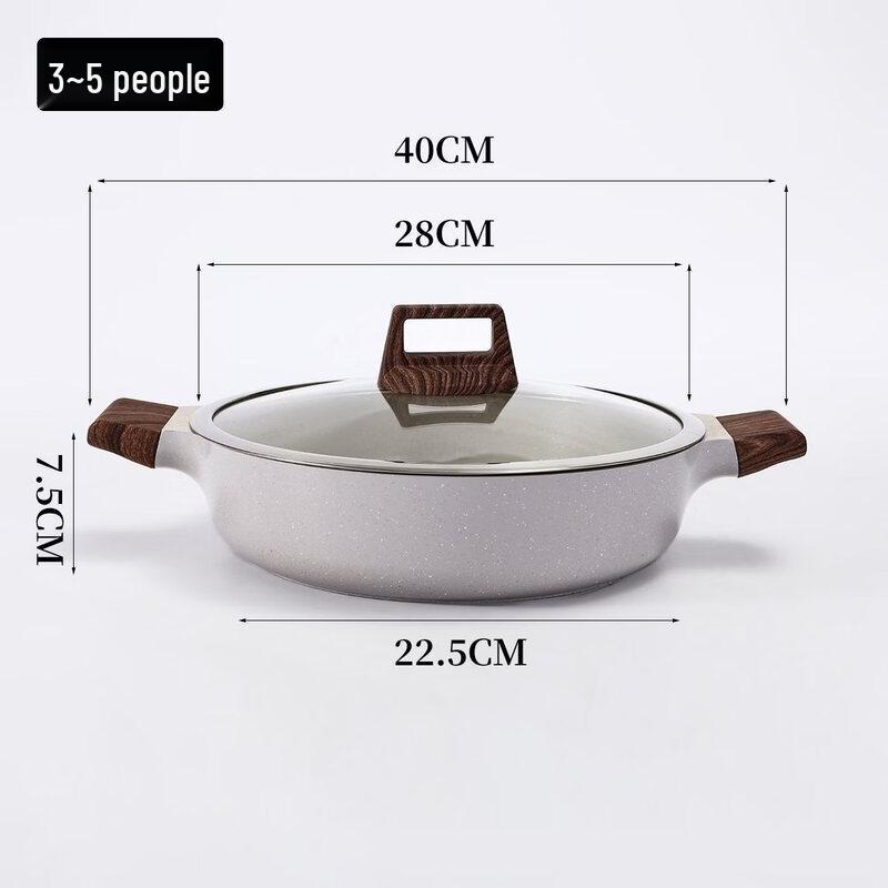 ZISIZ Non-stick Frying & Boiling Soup Pot with Steamer