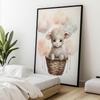 Sheep On a Cloud Walk Sheep On a Cloud Walk, 50X70 Cm, Unframed, Premium Canvas On Stretcher