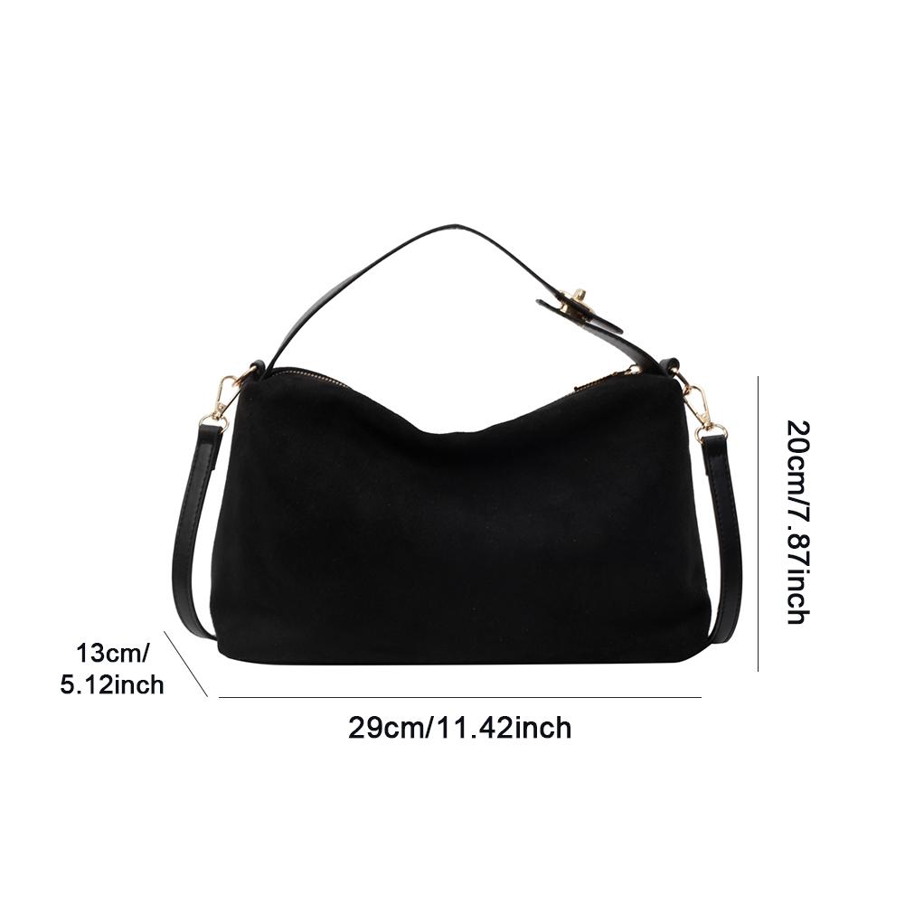 

Винтажная замшевая сумка через плечо для женщин, осень-зима, дорожные сумки на плечо, сумка-хобо, модные сумки через подмышки, сумки чёрный