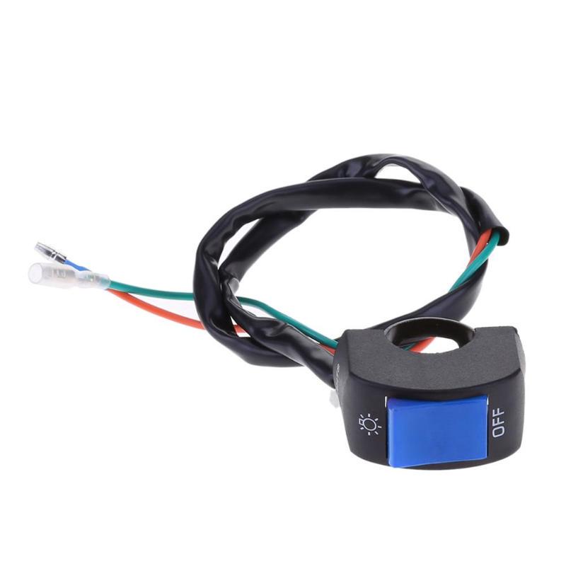 1pc 12V 7/8in Motorcycle Handlebar On/Off Switch for LED Headlight Fog Head Lamp Eye Light Car Styling Switch Universal