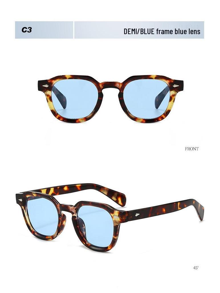 Square Frame Retro Street Style Sunglasses - Trendy Personality Driving Glasses