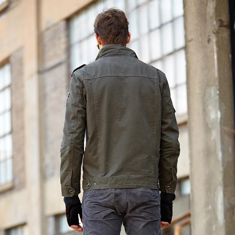 Men Casual Cargo Jackets Men Bomber Jacket Windbreaker Jacket Coat Men Spring Autumn Outwear Slim Retro Jacket Mens