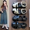Fashion High-quality Roman Sandals for Women 2025 Summer New Fashion Comfortable Thick Sole Women's Shoes Casual Flat Beach Sandals