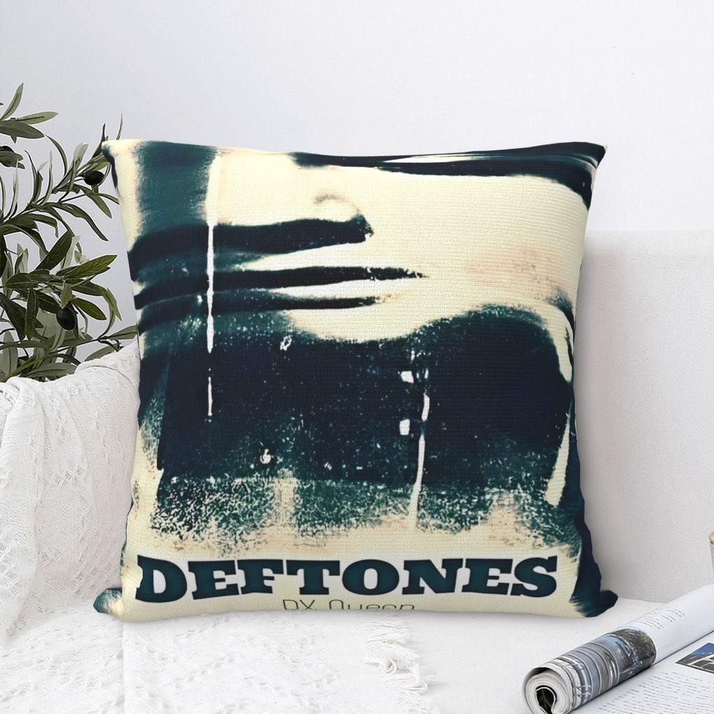 Deftones Quadratische Kissenbezüge Polyester Bett Auto Sänger Band Kissenbezug Lustige Dekor Kissenhülle 45*45