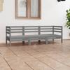 Day and Night - Day and Night Garden Furniture Set 3 Pieces Solid Gray Pine Wood