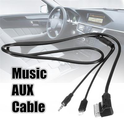 Für Mercedes-Benz 09-14 Langlebiges 47" MMI Musik AUX Kabel 8-Pin Ladekabel Schwarz