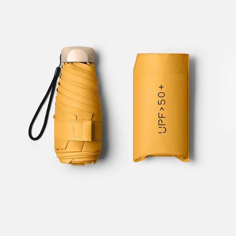 Мини-солнцезащитный зонт, Маленький карманный зонт, Складной зонт, Легкий, Компактный карманный зонт