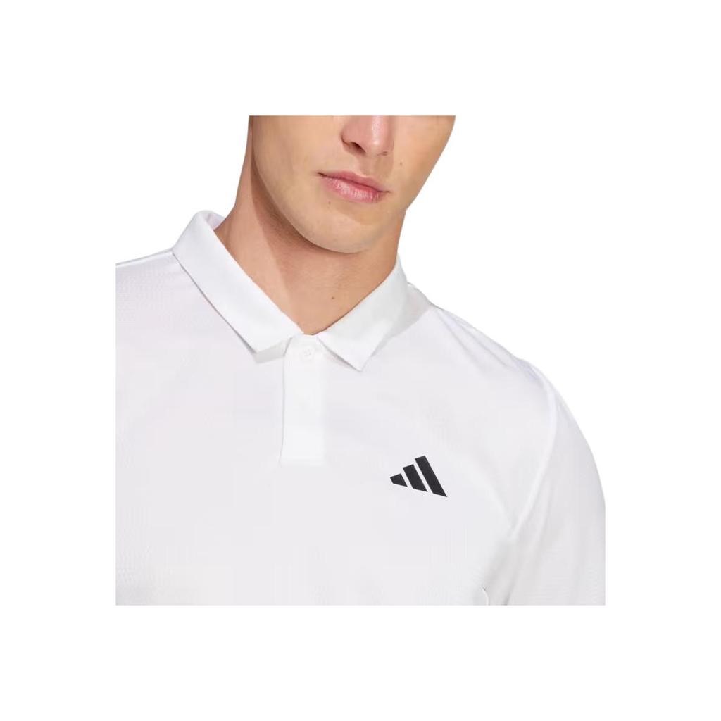 Adidas Climacool SS25 Solid Color Versatile Comfortable Simple Short Sleeve Polo Shirt Men Polo Shirts White JD8643