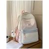 Japanese new high-value, fresh, sweet and sweet plaid backpack, lightweight and large-capacity backpack for junior high school students