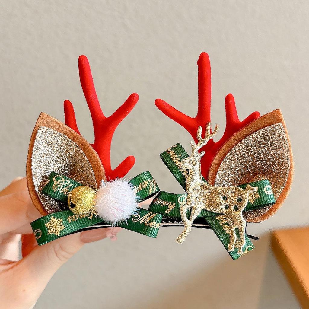 Children's Christmas Reindeer Headband - Cute Holiday Hair Accessory for Photos