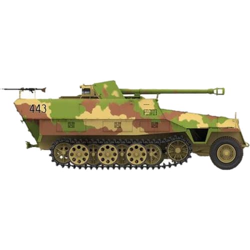 Das Werk 1/16 Scale German Armored Personnel Carrier Sd.Kfz.251/22 Ausf.D Pakwagen 2-in-1 Plastic Model Kit USCDW16022