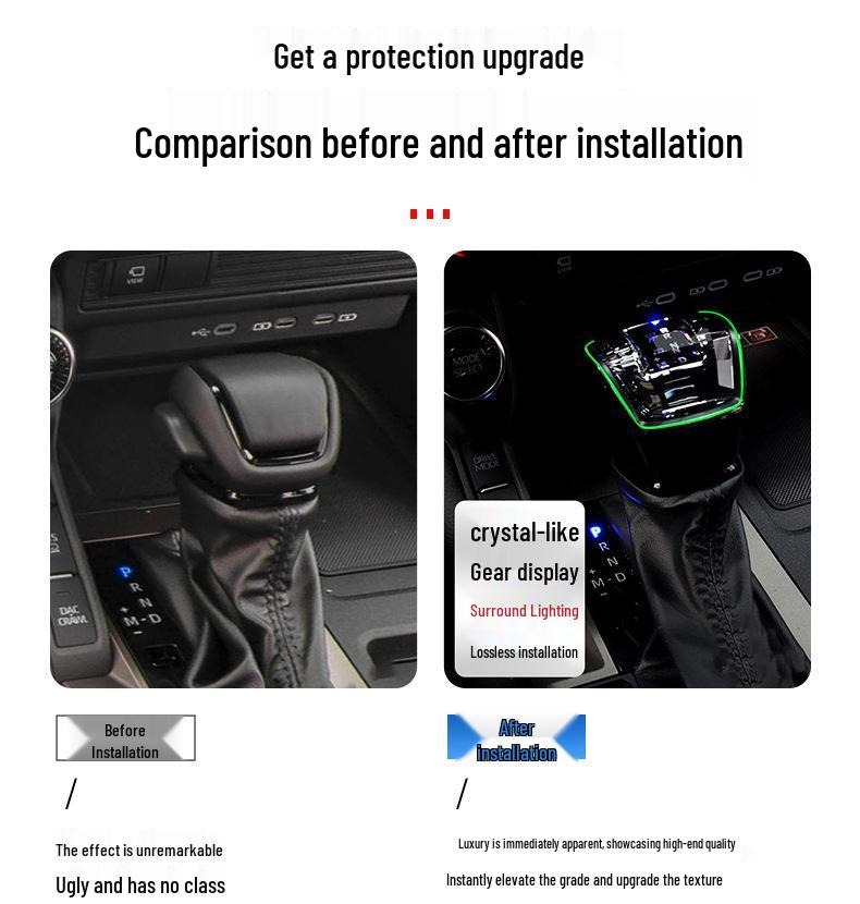 Crystal Gear Shift Knob with Ambient Light for 19-Model New Generation Toyota Camry & Crown Lu Fang