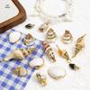 Electroplated Shell Conch Edge Jewelry Kit for DIY Necklaces & Earrings