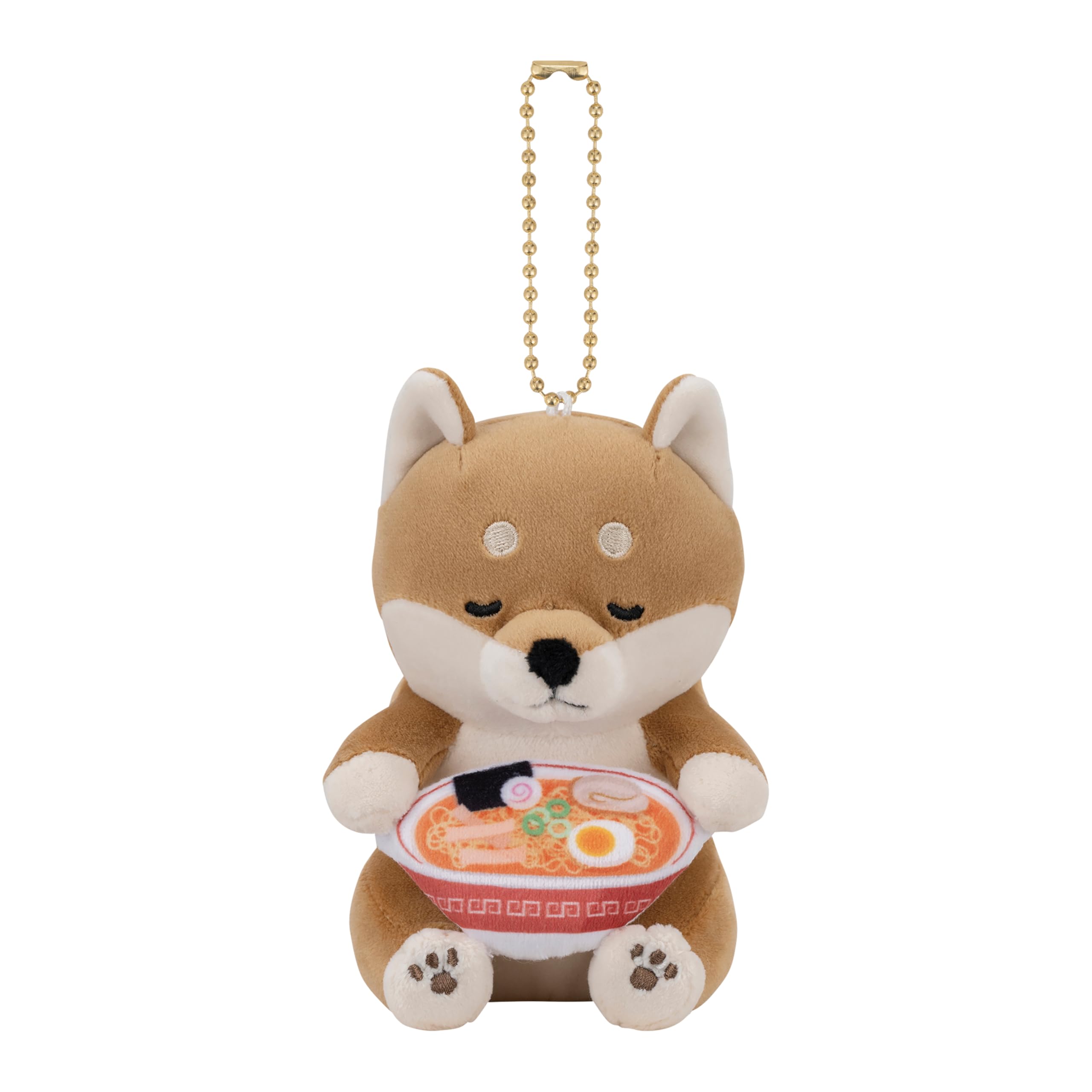 Livheart Food Mascot Charm Premium Sleepy Animals Ramen Shiba Inu Kotaro Cute Mascot (Total Length Approx. 13cm) 47301-03