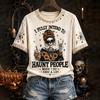 Women's Fashion Casual Short Sleeve Halloween Print T-Shirt Top