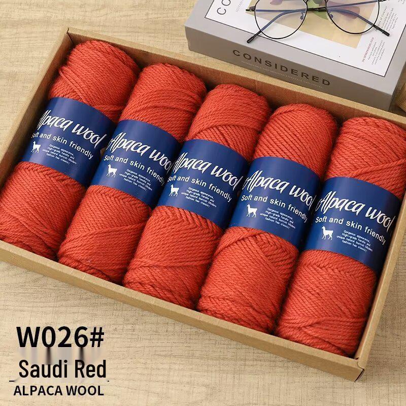 Soft Alpaca Yarn: Comfortable, ideal for hand-knitting scarves and other medium-thick projects.